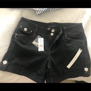 Dark wash shorts, NWT